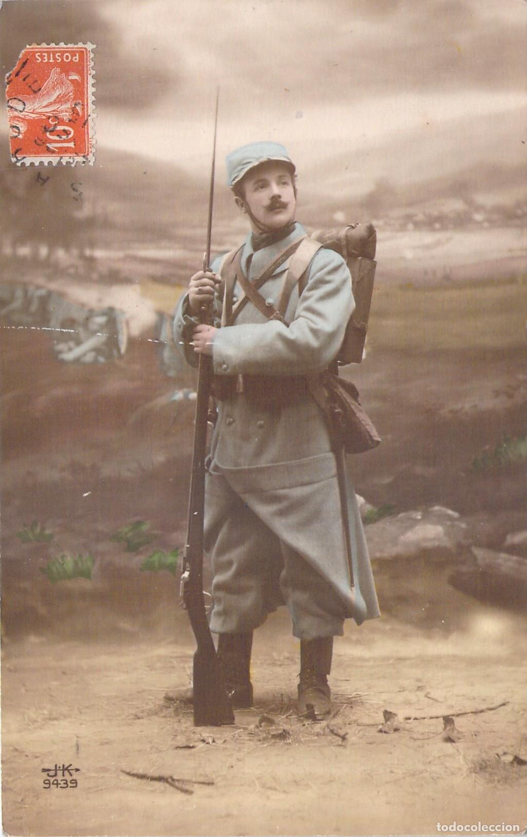 Cartoline: Postal de Soldado Franc&eacute;s de la Primera Guerra Mundial