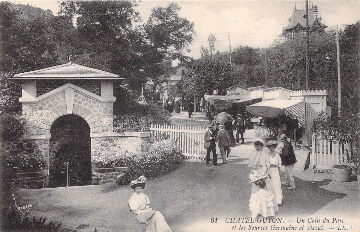 Cartes Postales: Postal de Ch&acirc;tel-Guyon: Rinc&oacute;n del Parque y Fuentes Germaine y Deval