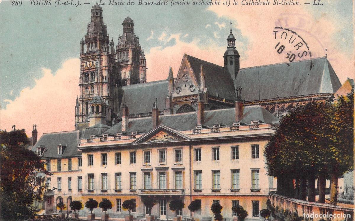 Cartes Postales: Postal de Tours: Museo de Bellas Artes y Catedral de San Gaciano