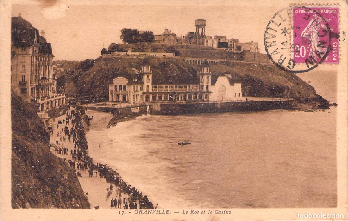 Cartes Postales: Postal de Granville - Le Roc y el Casino, Normand&iacute;a, Francia