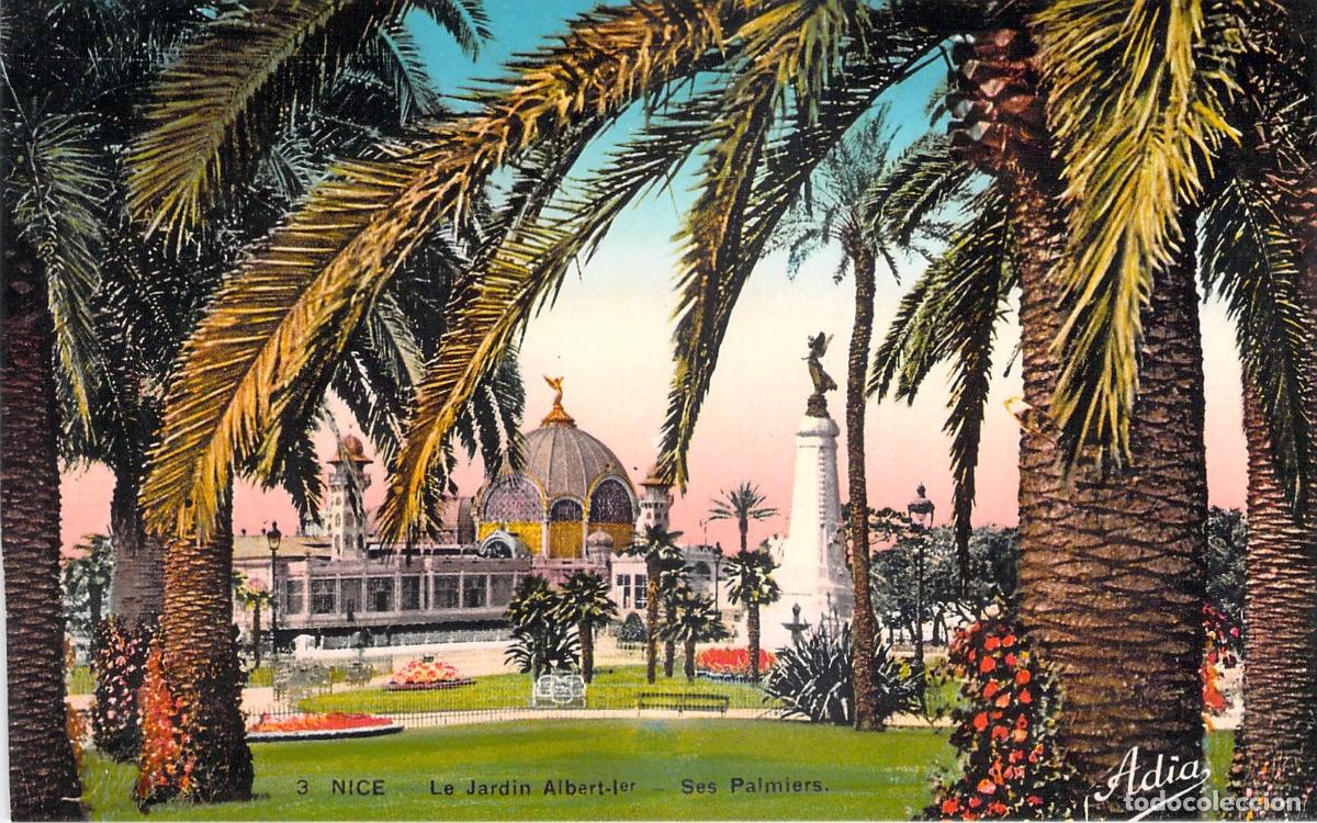 Cartes Postales: Postal del Jard&iacute;n Albert I y sus Palmeras en Niza Francia