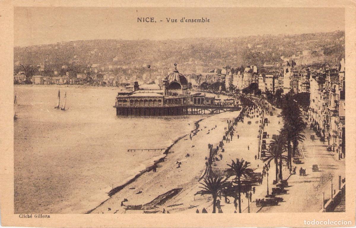 Postcards: Postal de Niza, Vista General de la Promenade des Anglais y Casino