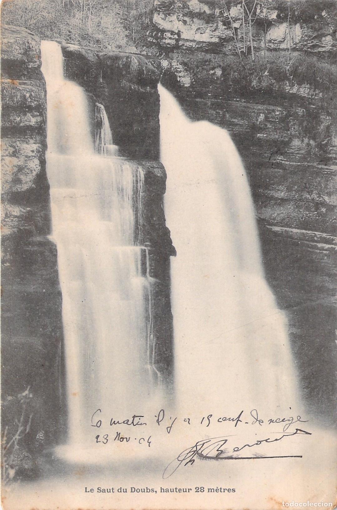 Postales: Postal de la Cascada Le Saut du Doubs, Francia