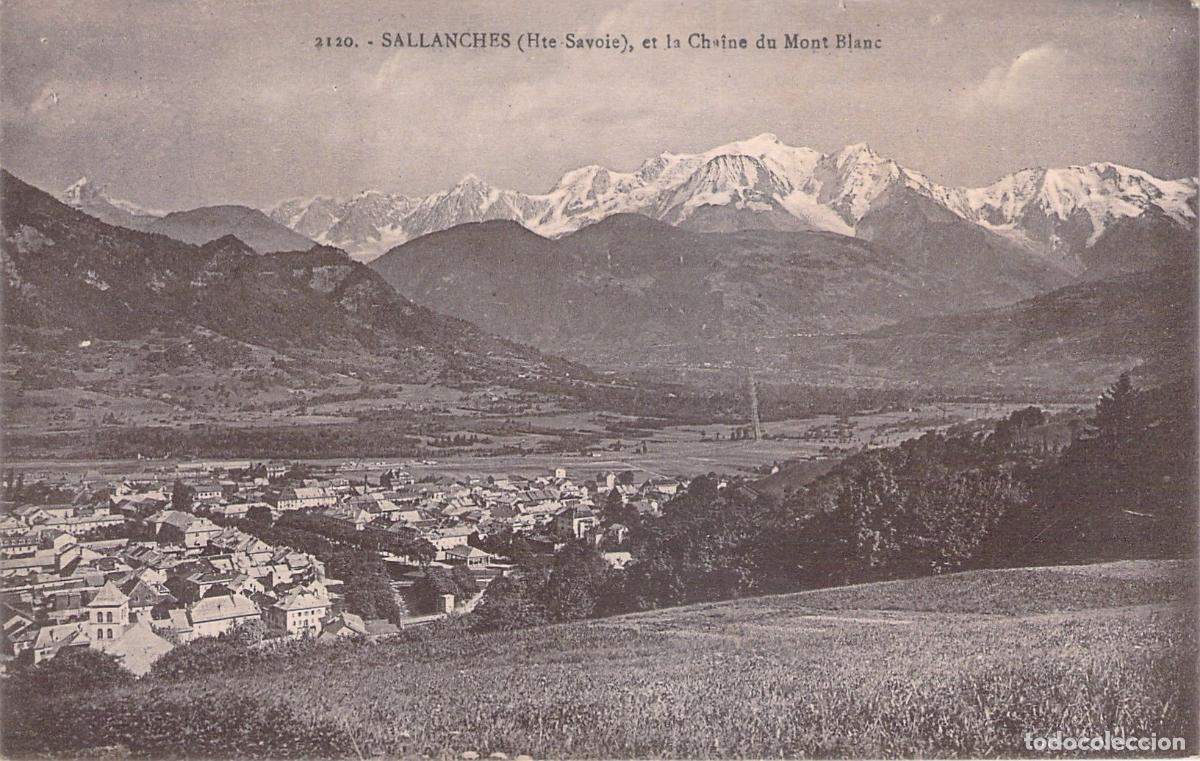 Postales: Postal de Sallanches y la Cordillera del Mont Blanc, Alta Saboya