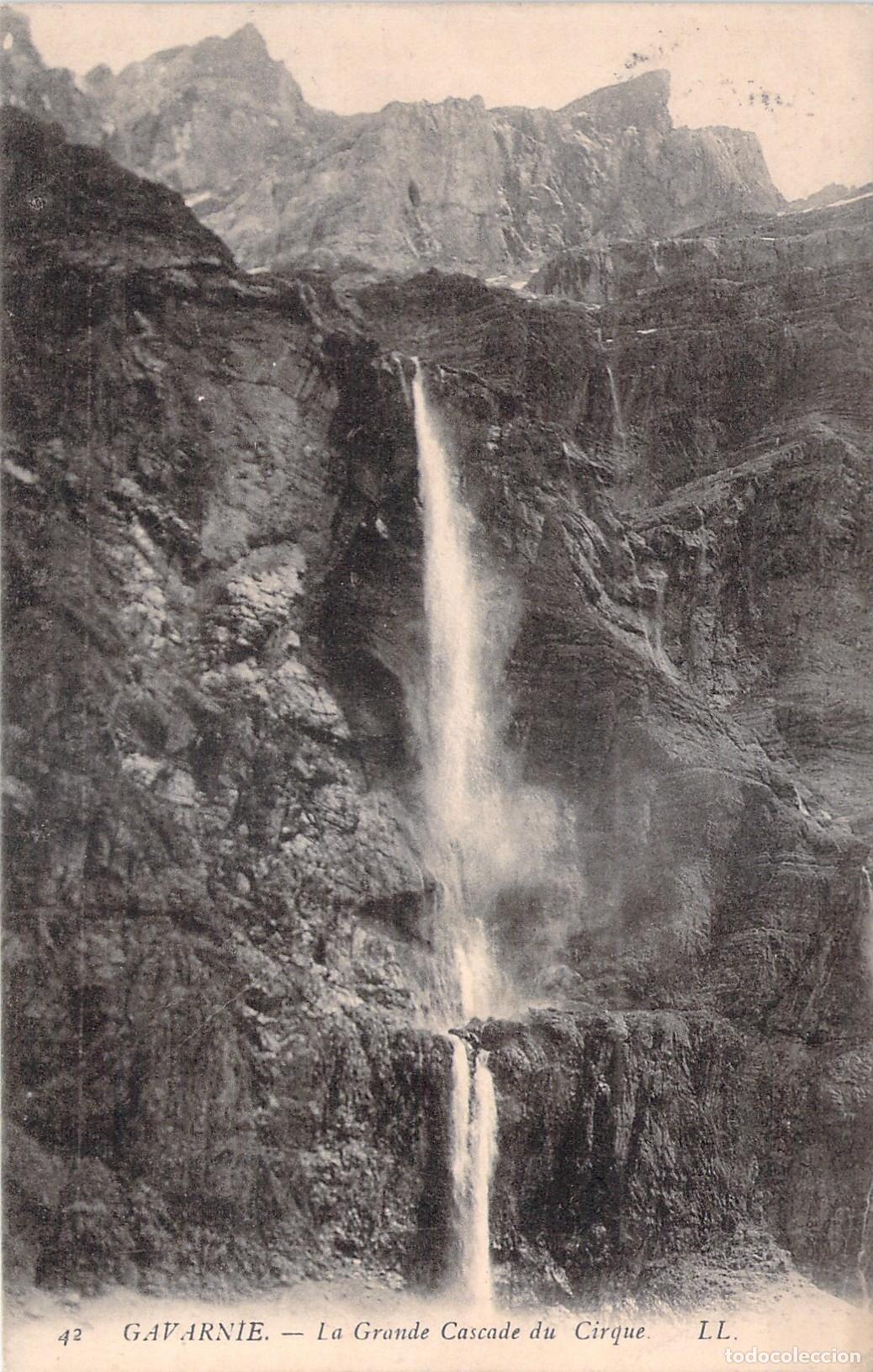 Postales: Postal de la Gran Cascada del Circo de Gavarnie, Francia