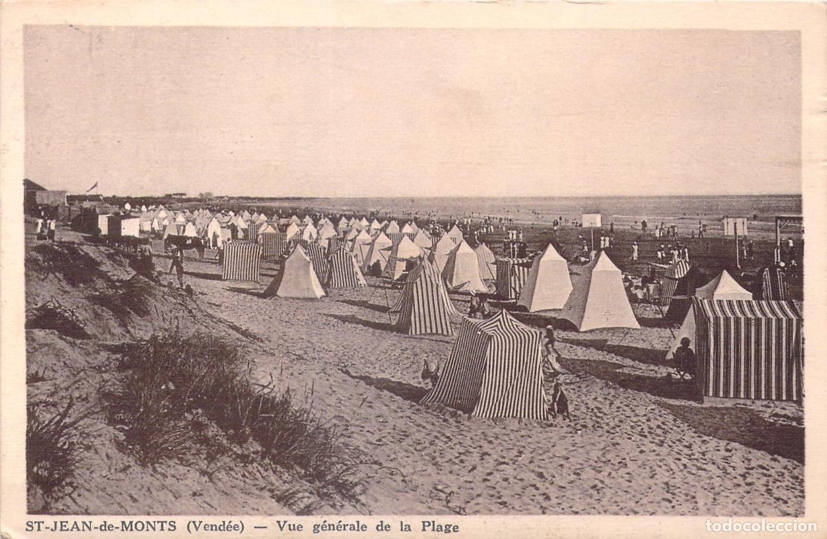 Postales: Postal de la Playa de Saint-Jean-de-Monts Vend&eacute;e