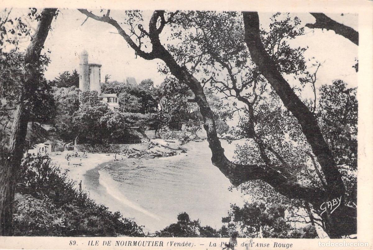 Postales: Postal de la Playa de l'Anse Rouge en la Isla de Noirmoutier