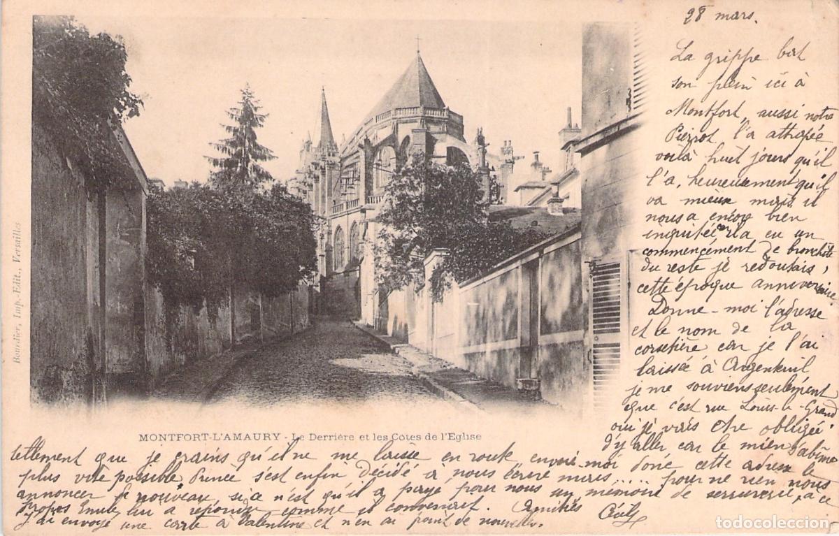 Postales: Postal de Montfort-l'Amaury, Iglesia de Saint-Pierre, Francia