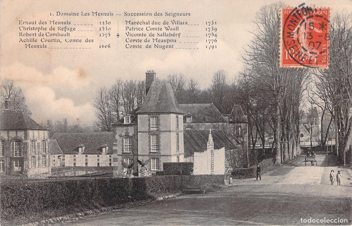 Postales: Tarjeta Postal Domaine Les Mesnuls, Castillo y Sucesi&oacute;n de Se&ntilde;ores, Francia