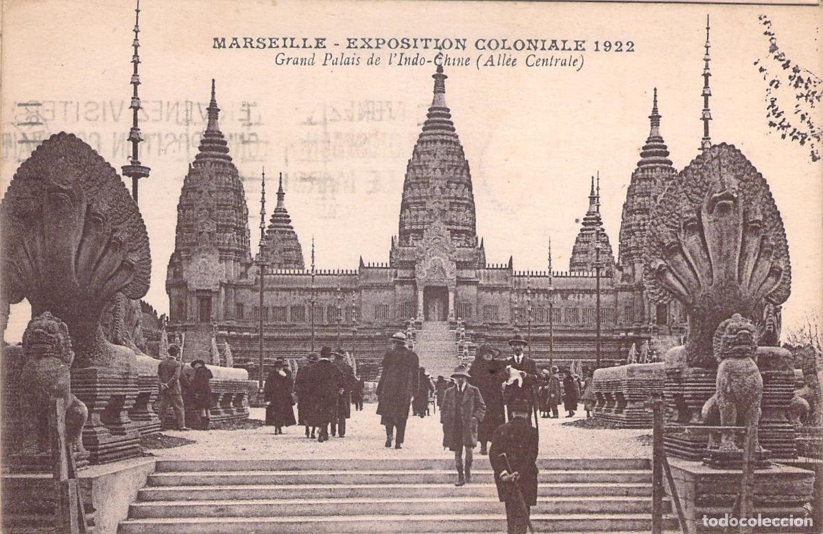 Postales: Postal Exposici&oacute;n Colonial Marsella Gran Palacio de Indochina