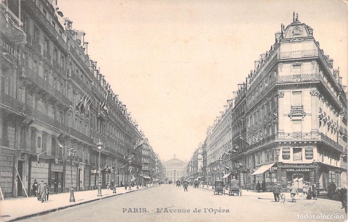 Postales: Tarjeta Postal de la Avenida de la &Oacute;pera en Par&iacute;s