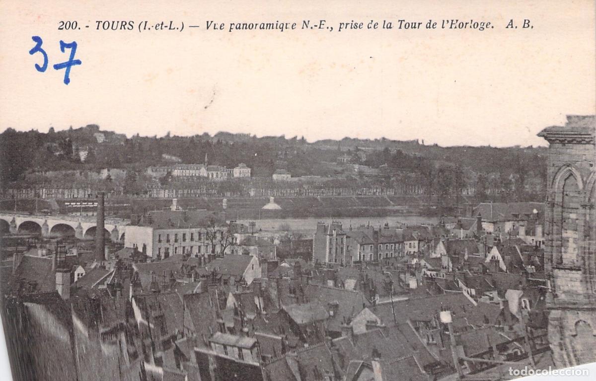 Postales: Postal de la Vista Panor&aacute;mica de Tours desde la Torre del Reloj