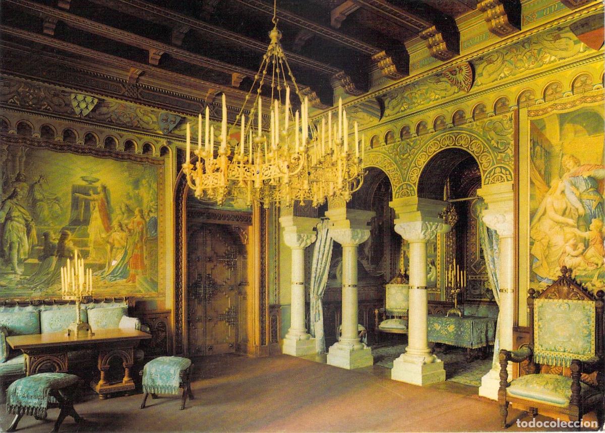 Postales: Postal de la Sala del Castillo de Neuschwanstein Baviera Alemania