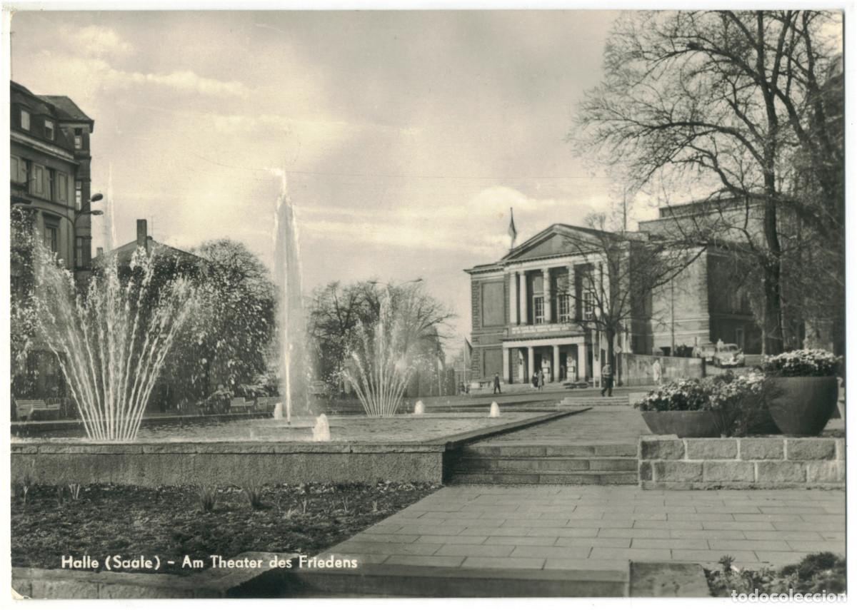 Postcards: HALLE (Saale)_Am Theater des Friedens_Heldge / Arquitectura Teatros Alemania