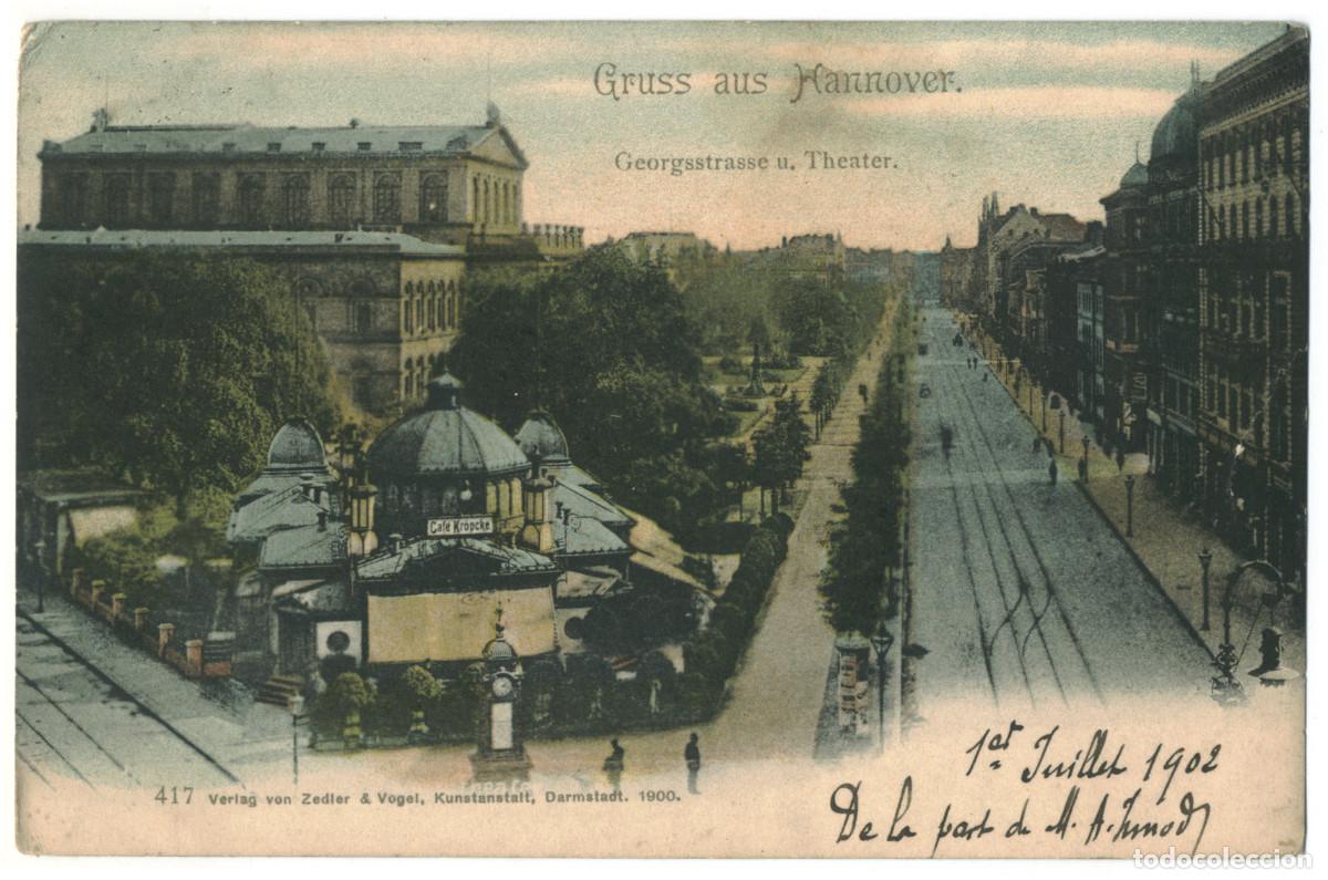 Postales: HANNOVER_Georgsstrasse und Theater_Zedler & Vogel; 417 / Arquitectura Teatros Alemania