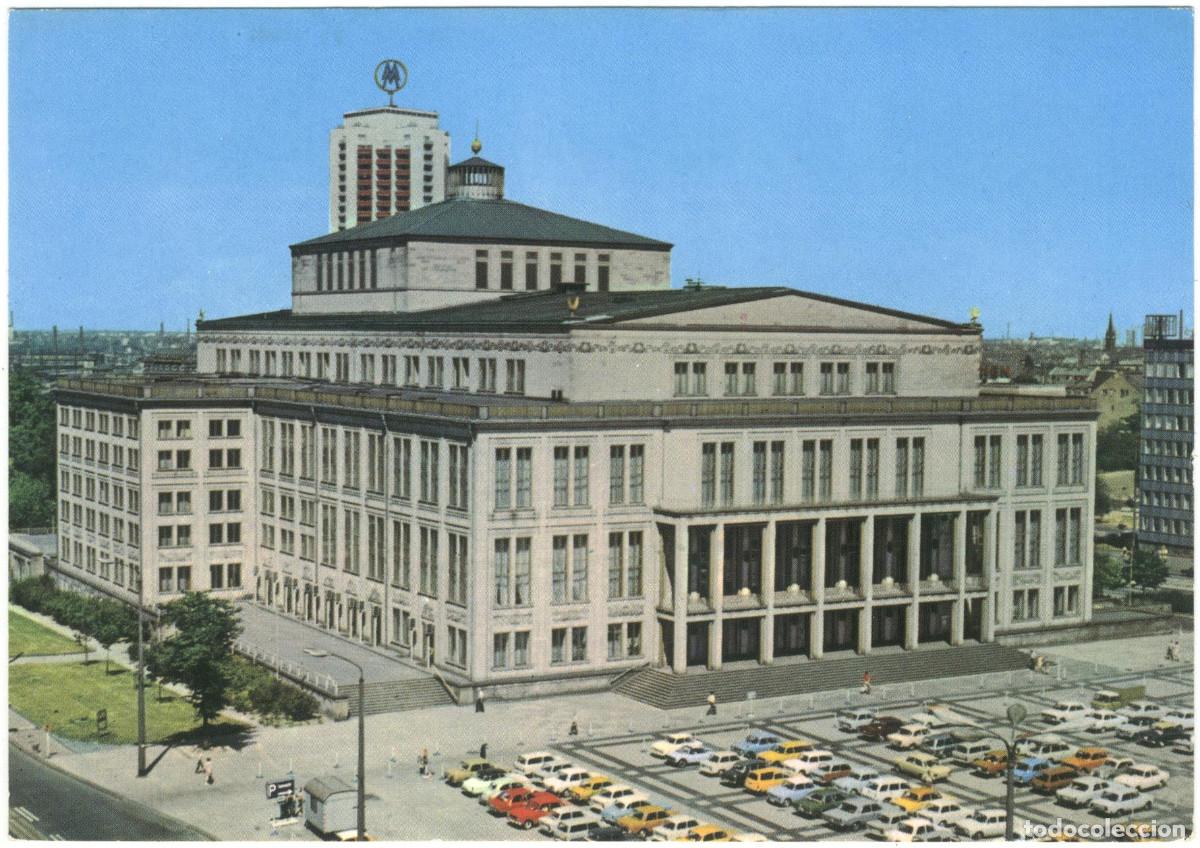 Postales: LEIPZIG, Messestadt_Opernhaus am Karl Marx Platz_Bild und Hemat / Arquitectura Teatros Alemania