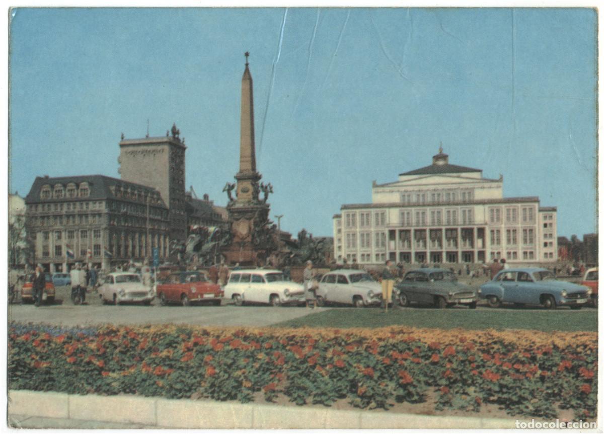 Postales: LEIPZIG, Messestadt_Karl Marx Platz mit Opernhaus_Felix Setecki; 202 / Arquitectura Teatros Alemania