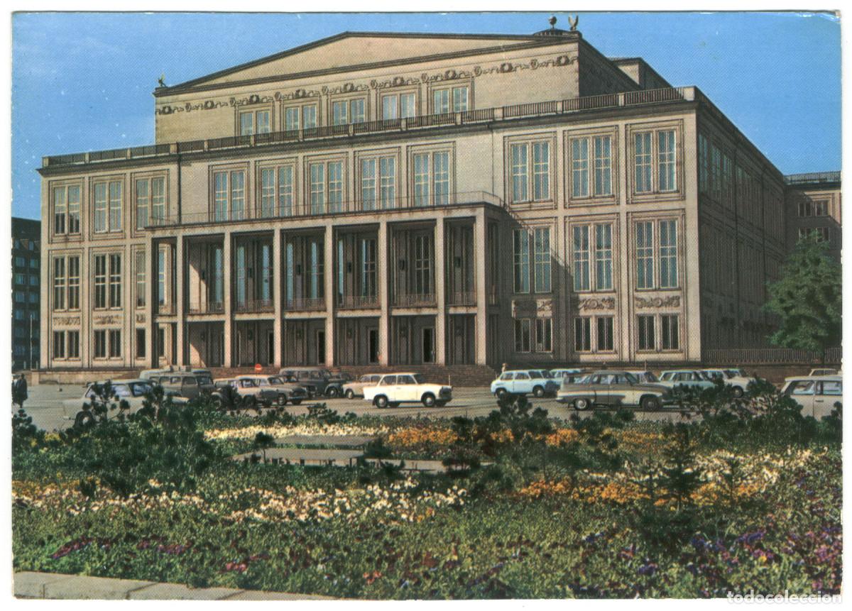 Postales: LEIPZIG, Messestadt_Opernhaus am Karl Marx Platz_Bild und Hemat / Arquitectura Teatros Alemania