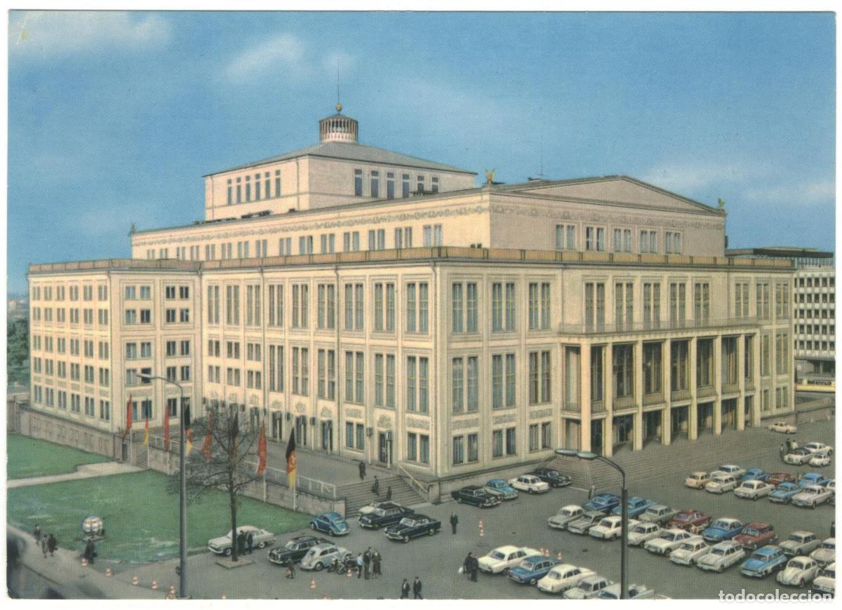 Postales: LEIPZIG, Messestadt_Opernhaus am Karl Marx Platz_Bild und Hemat / Arquitectura Teatros Alemania