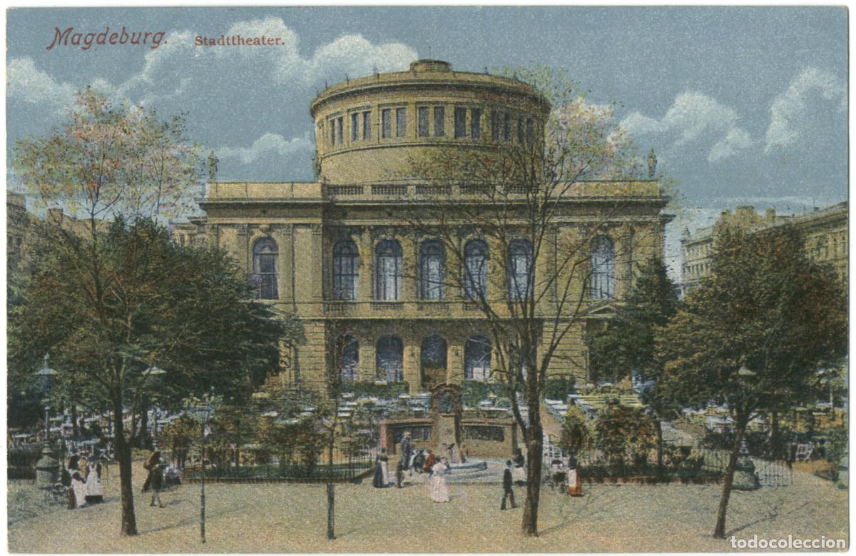 Postales: MAGDEBURG_Stadttheater_Klokzeep & Louis Glaser / Arquitectura Teatros Alemania