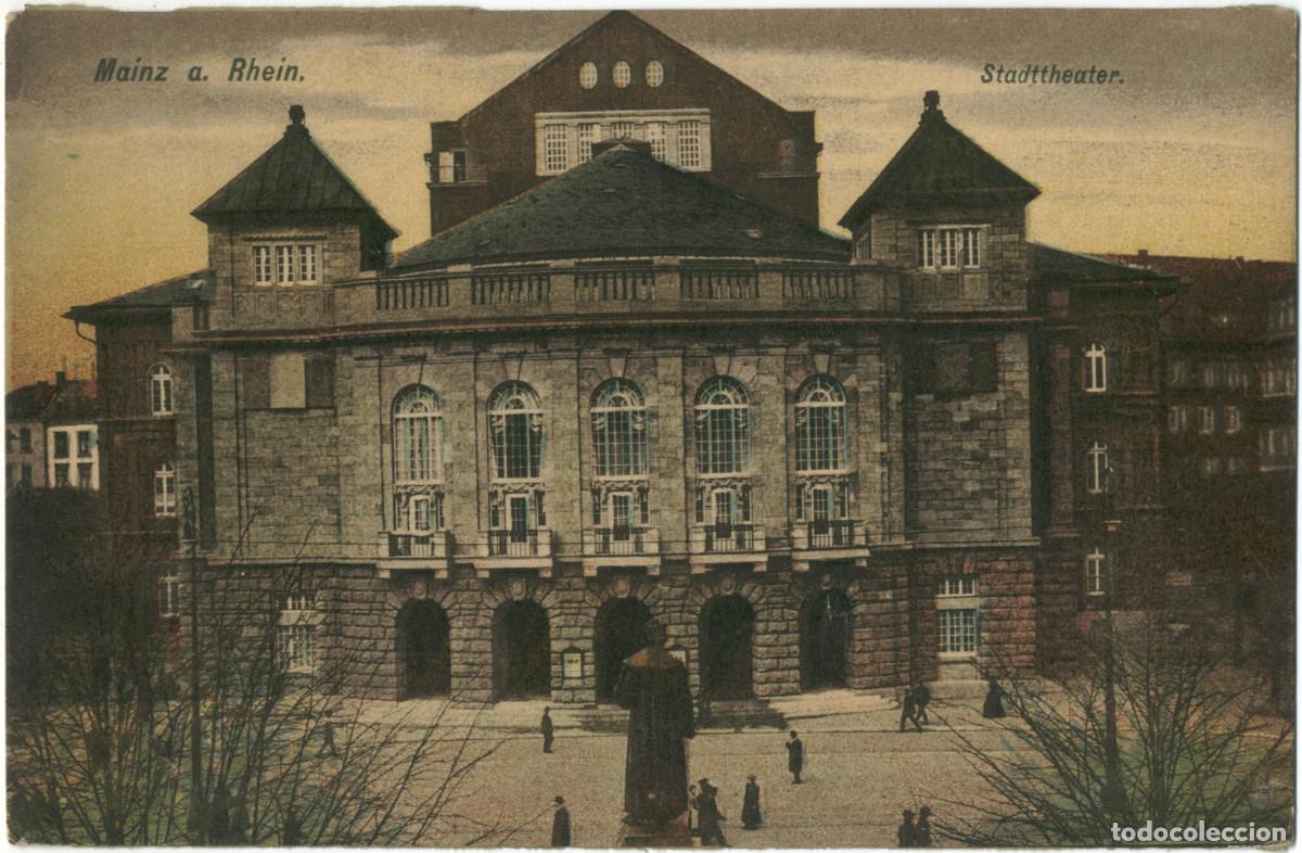 Postales: MAINZ a. Rhein_Stadttheater_Cramers Kunstanstalt; 193775 / Arquitectura Teatros Alemania