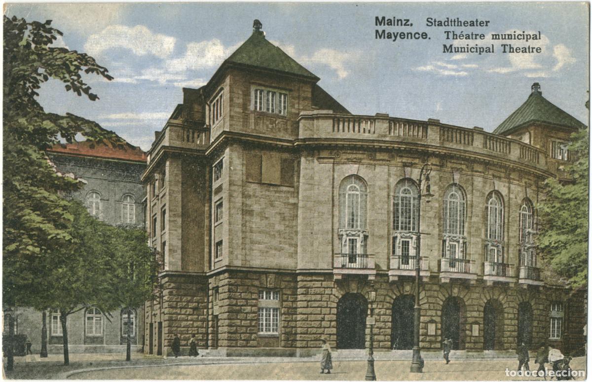 Postales: MAINZ or MAYENCE_Stadttheater_CSM (Photochrom; 7) / Arquitectura Teatros Alemania