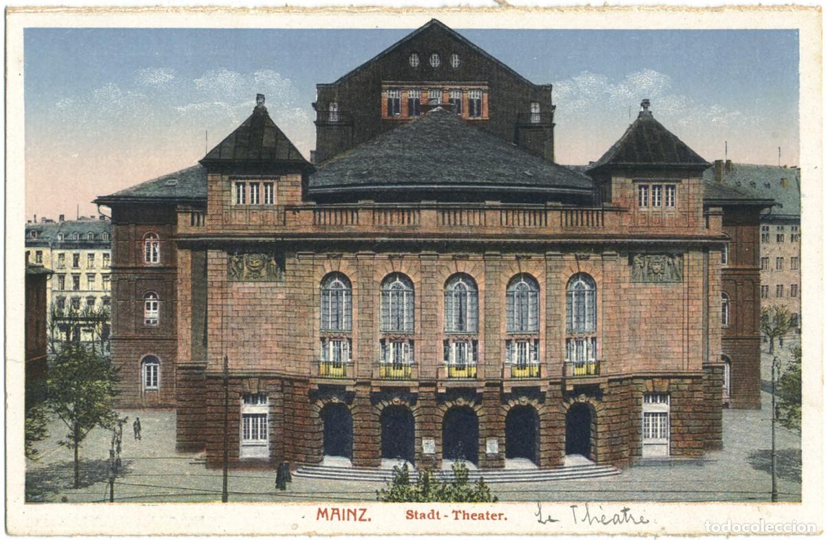 Postales: MAINZ_Stadttheater_E. Steiniger & Louis Glaser; 5348 / Arquitectura Teatros Alemania