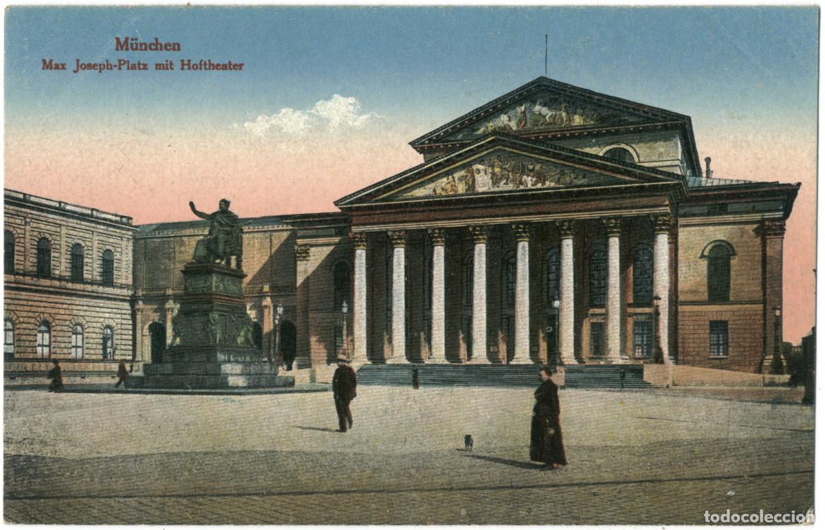 Postales: M&Uuml;NCHEN_Max Joseph Platz mit Hoftheater_Sin datos; 82510 / Arquitectura Teatros Alemania