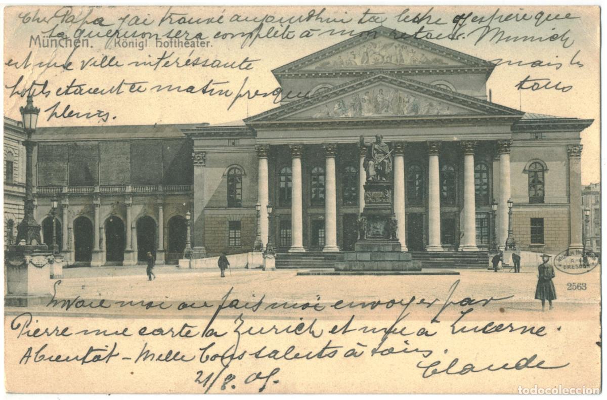 Postales: M&Uuml;NCHEN_K&ouml;nigl. Hoftheater_Wilhelm; 2563 / Arquitectura Teatros Alemania