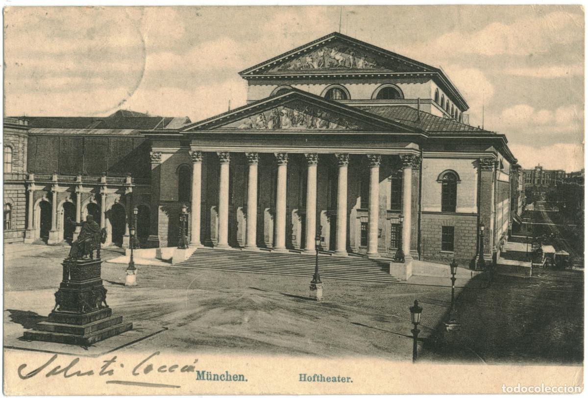 Postales: M&Uuml;NCHEN_Hoftheater_Franz Joseph Huber; 91 / Arquitectura Teatros Alemania