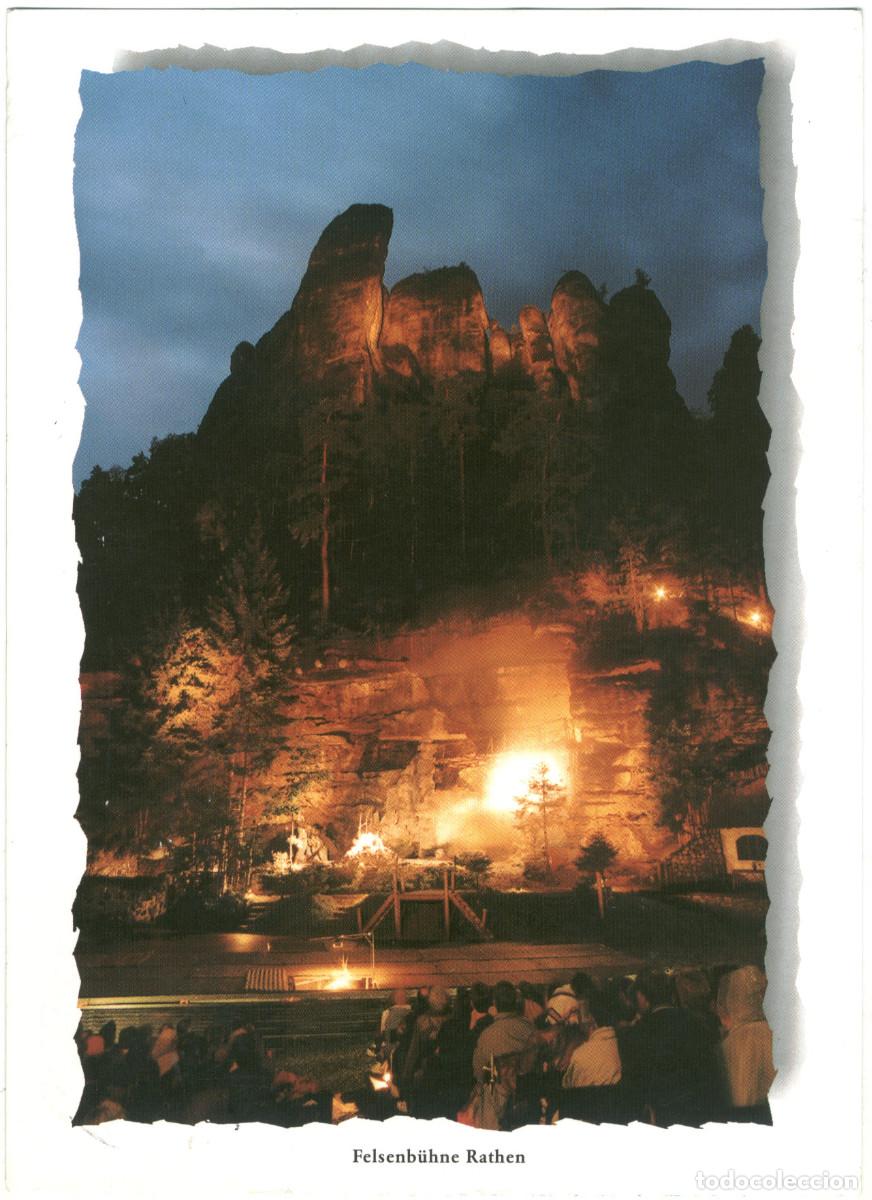 Postales: RATHEN_Felsenb&uuml;hne & 'Der Freisch&uuml;tz'_Tourbu. Photo Hagen K&ouml;nig / Arquitectura Teatros Alemania