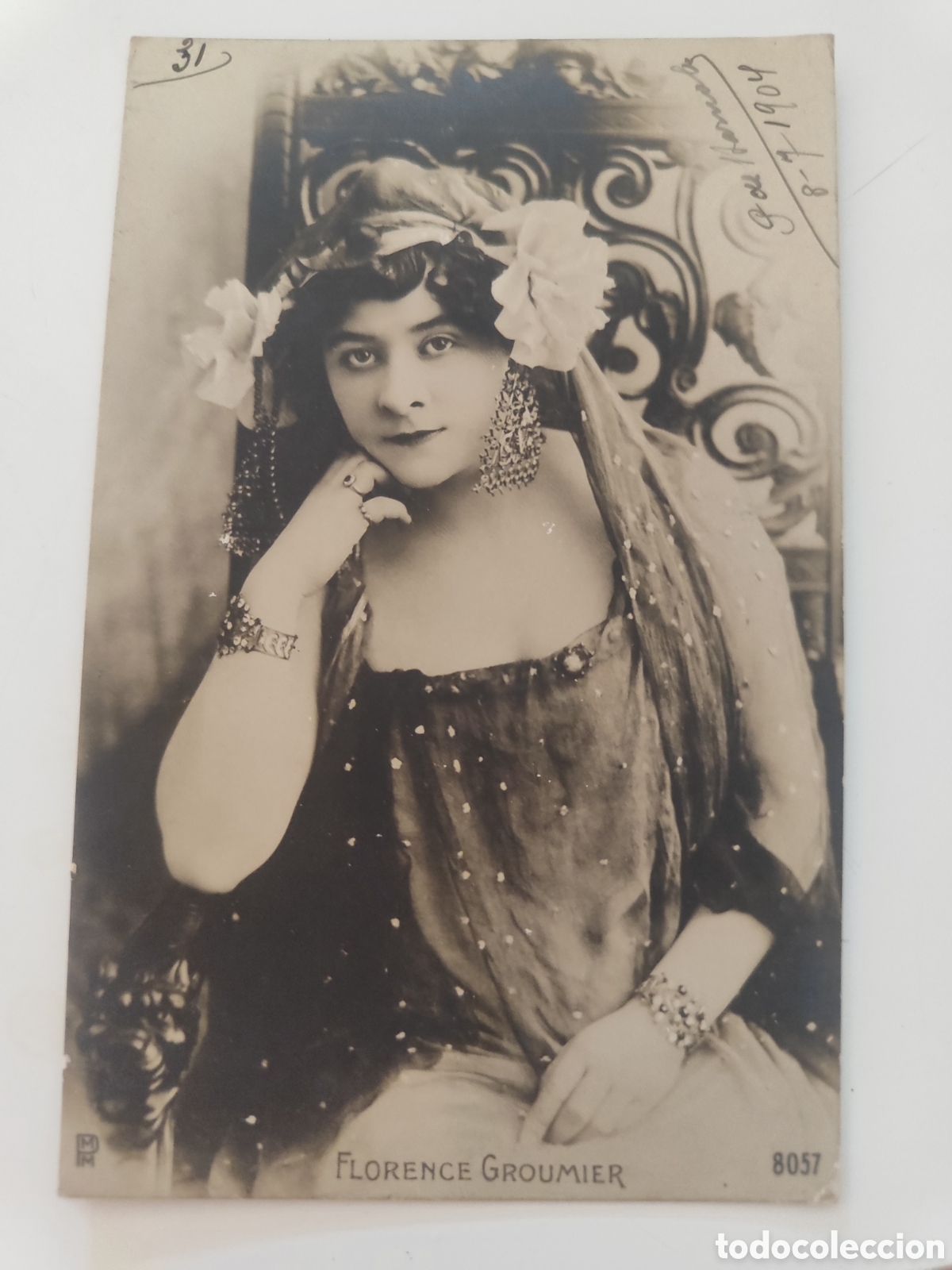 Postales: Antigua postal artista belle epoque Florence Groumier circulada