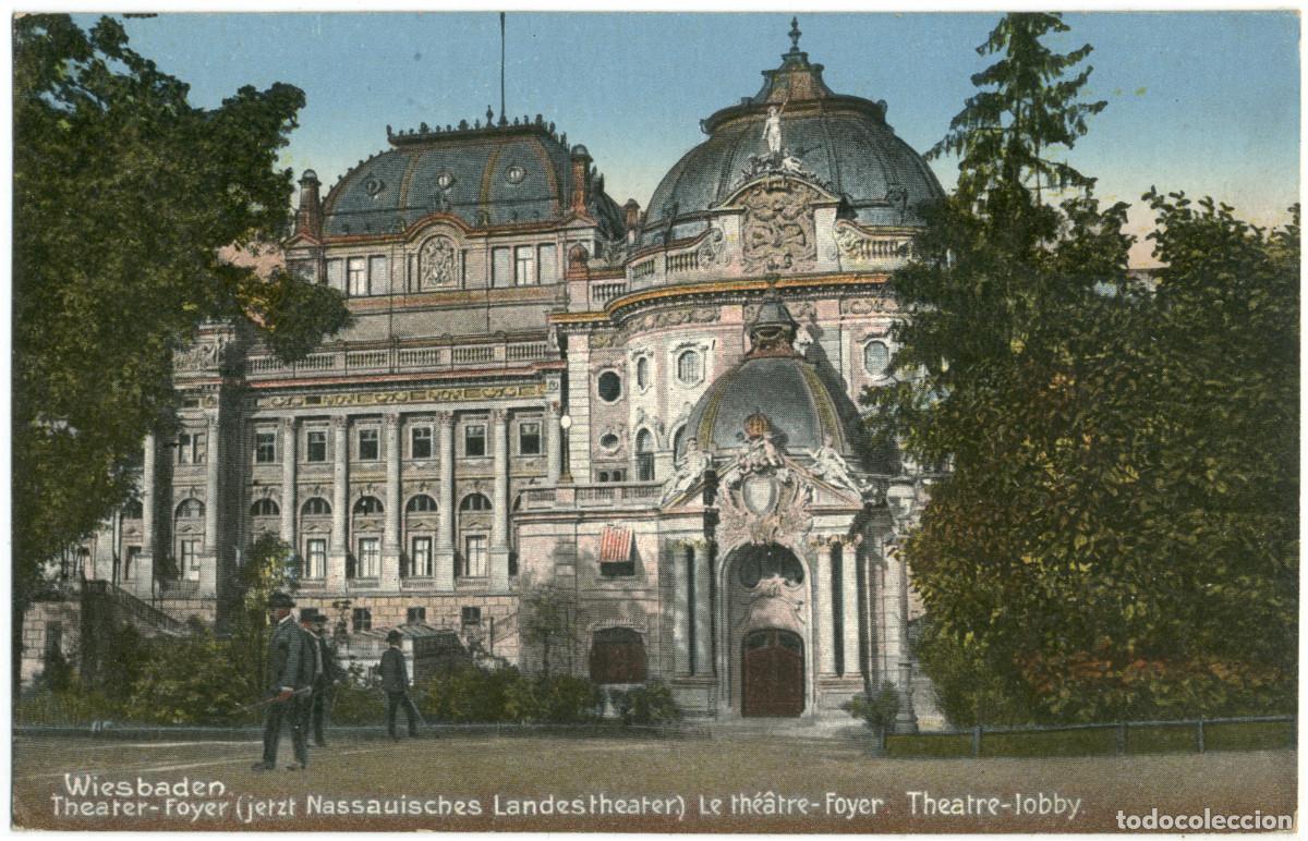 Postais: WIESBADEN_Theater-Foyer (jetzt Nassauisches Landestheater)_Sin datos / Arquitectura Teatros Alemania