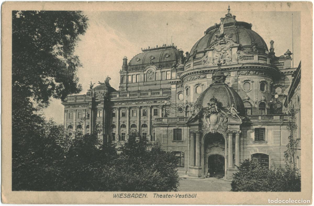 Postales: WIESBADEN_Theater-Vestib&uuml;l_Cramers Kunstanstalt; 16-7666 / Arquitectura Teatros Alemania