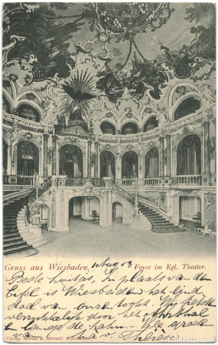 Postales: WIESBADEN_Foyer im Kgl. Theater_Moritz & Munzel / Arquitectura Teatros Alemania