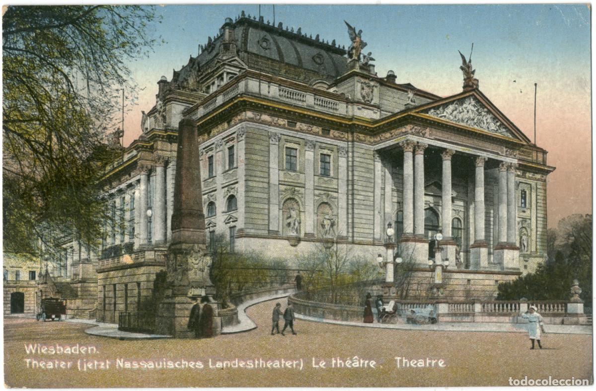 Postales: WIESBADEN_Theater (jetzt Nassauisches Landestheater)_Sin datos; 9961 / Arquitectura Teatros Alemania