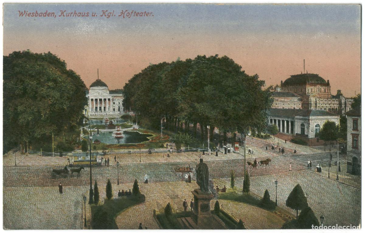 Postales: WIESBADEN_Kurhaus und Kgl. Hoftheater_Gerhard Bl&uuml;mlein / Arquitectura Teatros Alemania