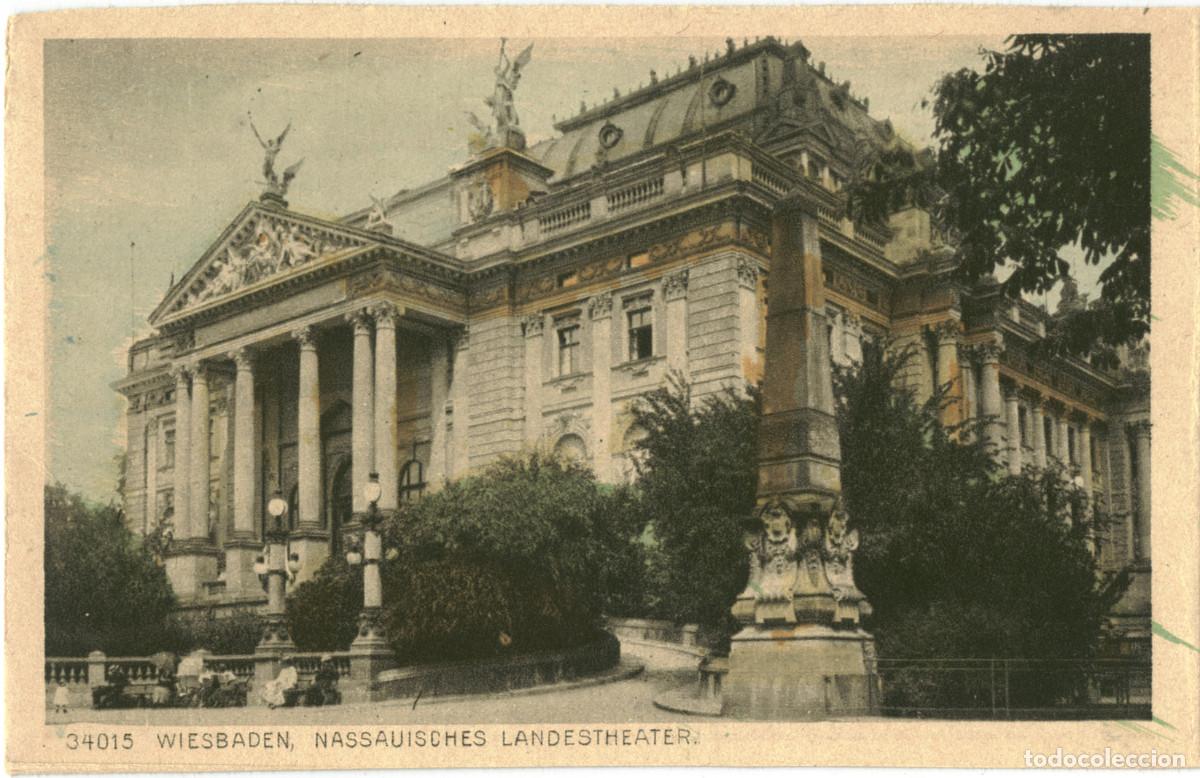 Postkarten: WIESBADEN_Nassauisches Landestheater_Karl Rud. Bremer; 34015 / Arquitectura Teatros Alemania