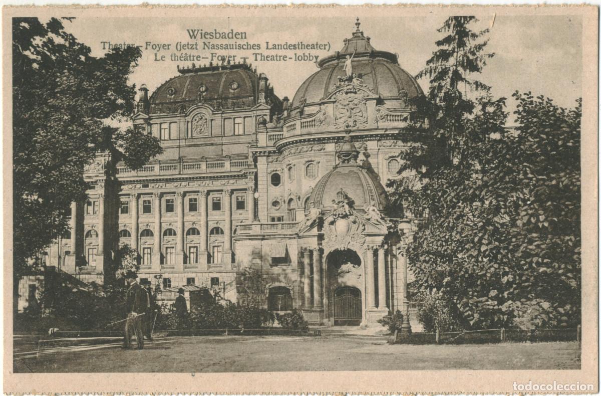 Postais: WIESBADEN_Theater mit Schillerdenkmal_Sin datos; 19-5216 / Arquitectura Teatros Alemania