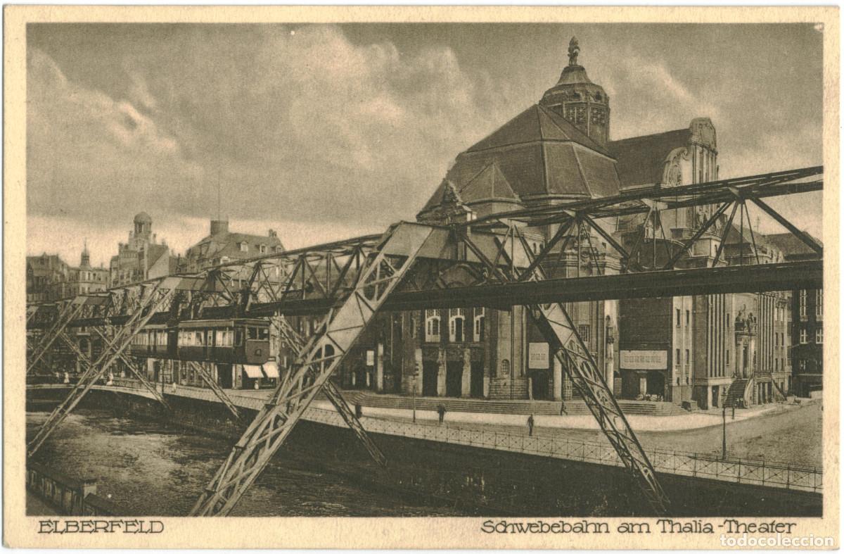 Postcards: ELBERFELD (Wuppertal)_Schwebebahn am Thalia Theater_MBE; 12 & Max Bi / Arquitectura Teatros Alemania