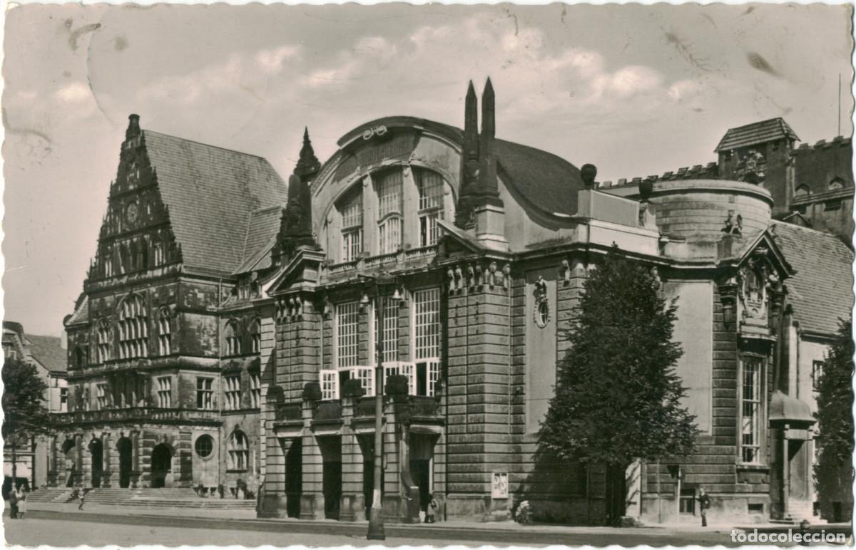 Postcards: BIELEFELD_Rathaus und Stadtheater_Cramers / Arquitectura Teatros Alemania