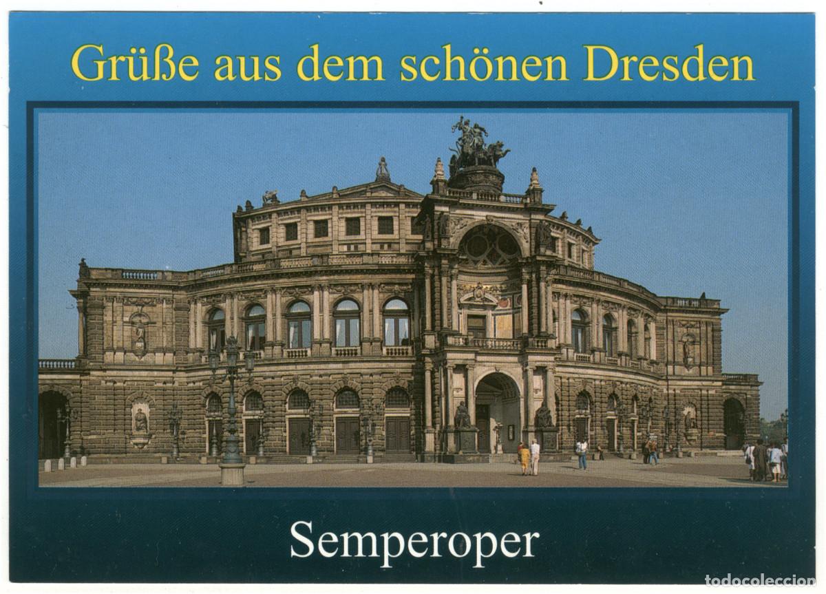 Postales: DRESDEN (Elbe)_Semperoper_Sch&ouml;ning / Arquitectura Teatros Alemania