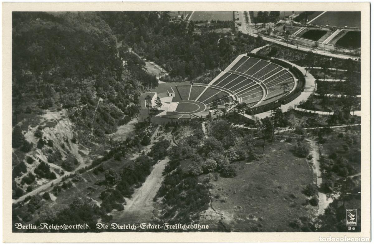 Postales: BERLIN (Reichssportseld)_Die Dietrich Erlart Freilichtb&uuml;hne_Klinte / Arquitectura Teatros Alemania