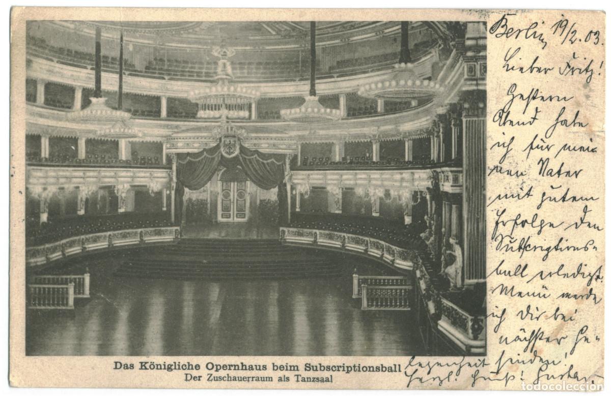 Postales: BERLIN_K&ouml;nigliche Opernhaus bein Subscriptionsball_Sin datos / Arquitectura Teatros Alemania