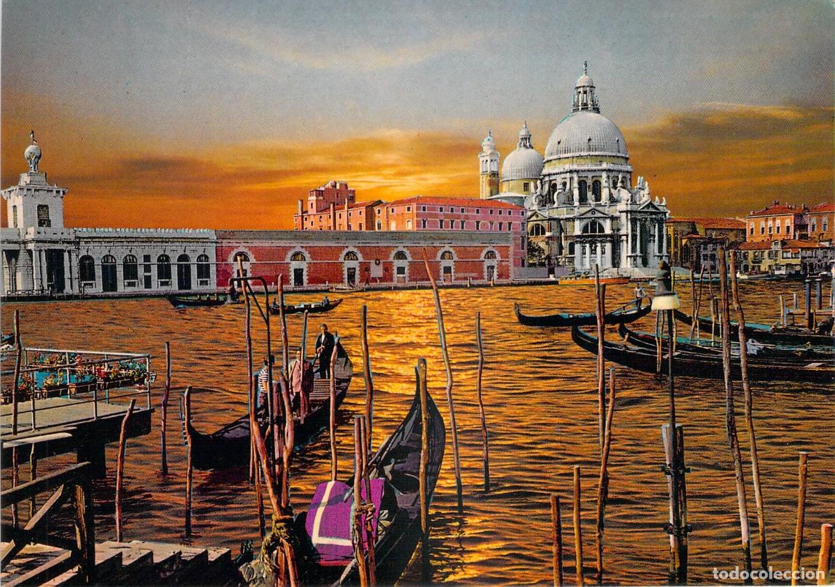 Postales: Postal de Venecia con Gran Canal y Bas&iacute;lica de la Salud