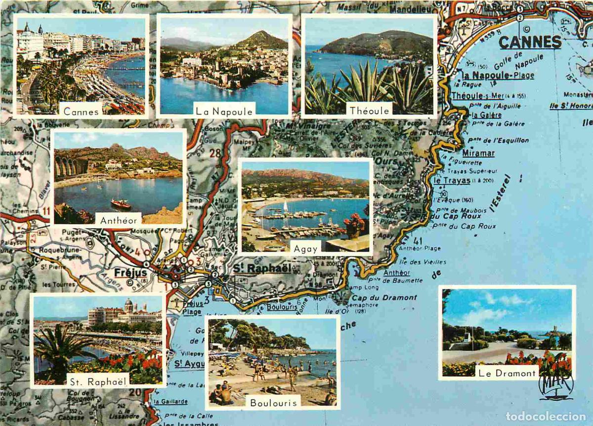 Cartes Postales: Francia - Carte Postale - 83 - La corniche d'or - Multivues - cannes la napoule th&eacute;oule-sur-mer anth