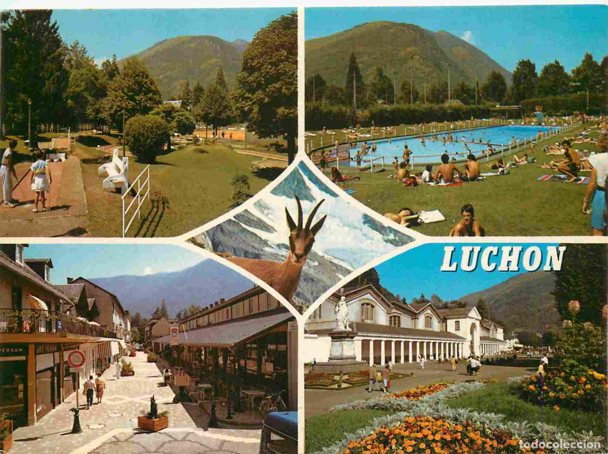 Cartes Postales: Francia - Carte Postale - 31 - Luchon - Multivues - Le centre de sports et loisirs la piscine la rue