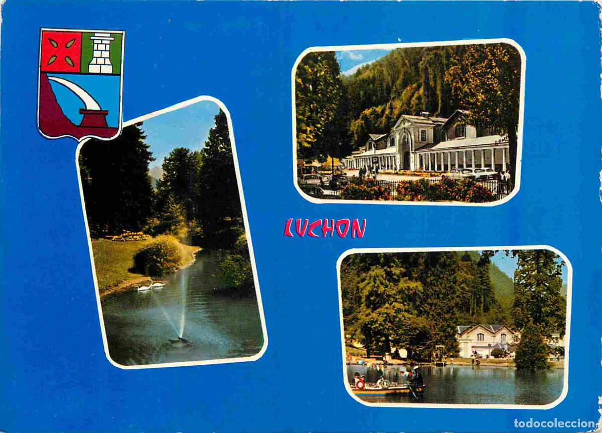 Cartes Postales: Francia - Carte Postale - 31 - Luchon - Multivues - Le Parc - Les Thermes - Lac des Quinconces - CPM
