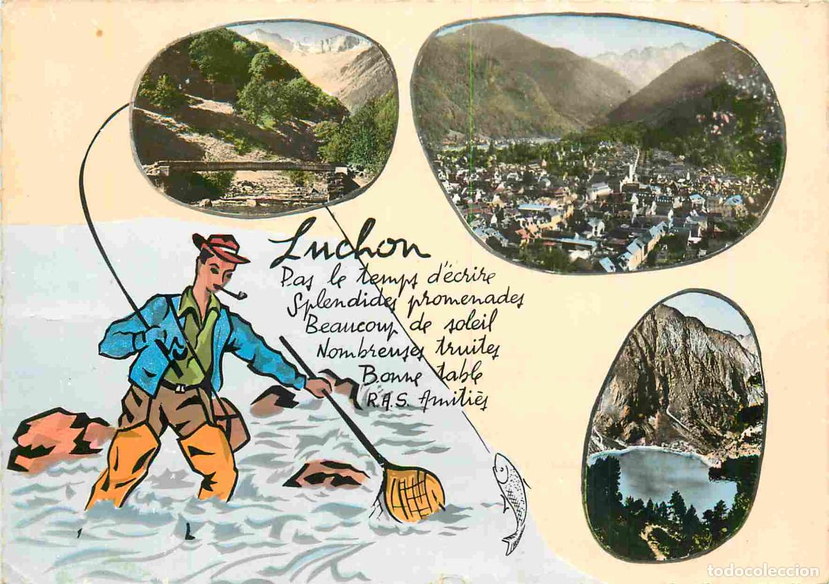 Cartes Postales: Francia - Carte Postale - 31 - Luchon - Multivues - Vall&eacute;e du Lys - Vue G&eacute;n&eacute;rale - Lac d'Oo - illust