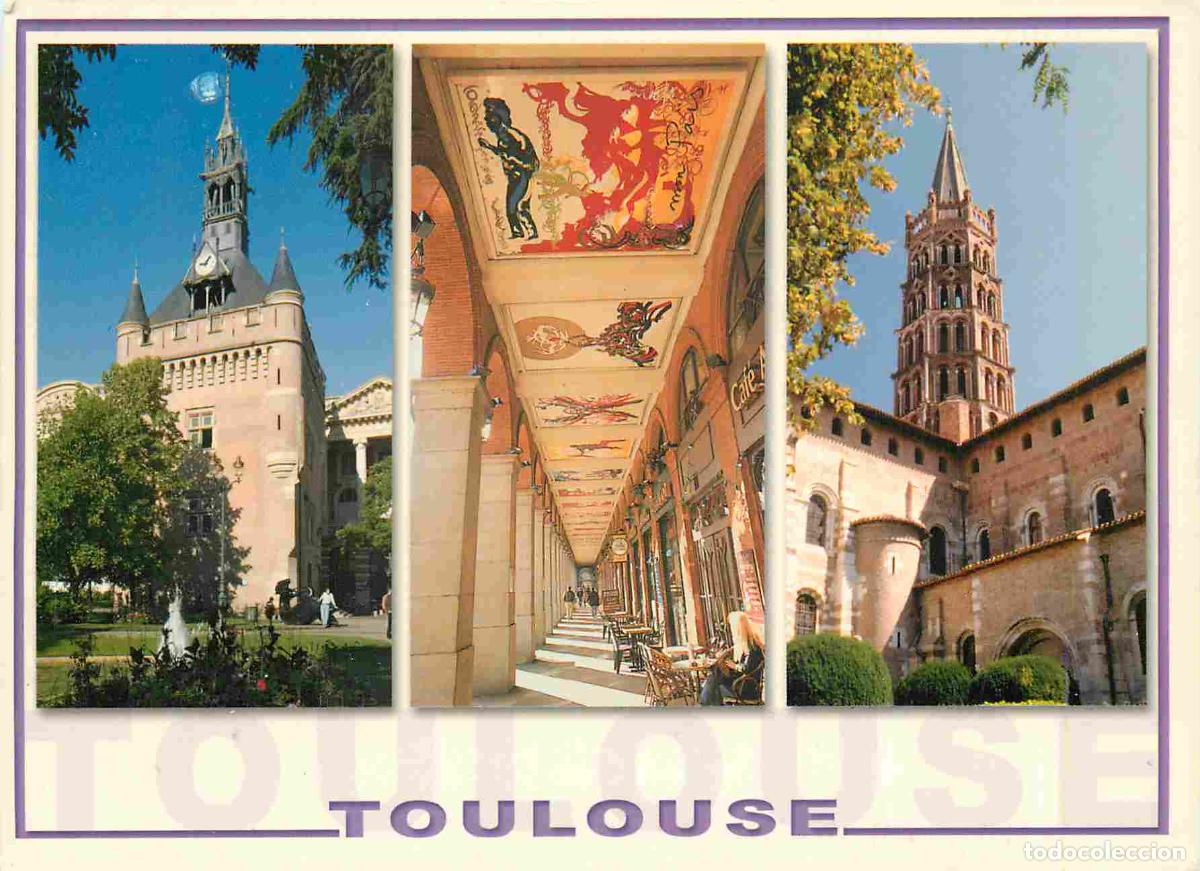 Cartes Postales: Francia - Carte Postale - 31 - Toulouse - Multivues - Le Donjon Les arcades La Basilique St Sernin -